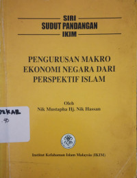 Image of Pengurusan Makro Ekonomi Negara Dari Perspektif Islam